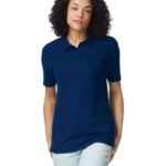 SOFTSTYLE® LADIES' DOUBLE PIQUÉ POLO WITH 3 COLOUR-MATCHED BUTTONS