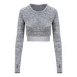 WOMEN'S LONG SLEEVE CROP T