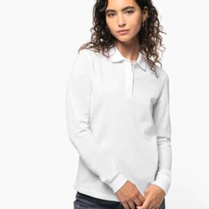 LADIES’ ORGANIC 180 PIQUÉ POLO SHIRT LONG SLEEVES
