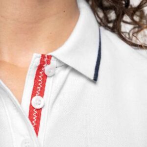 LADIES' SHORT-SLEEVED PIQUÉ KNIT POLO SHIRT