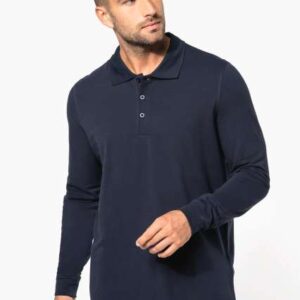 MEN'S LONG-SLEEVED PIQUÉ POLO SHIRT