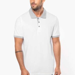 MEN'S TWO-TONE PIQUÉ POLO SHIRT
