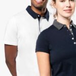 LADIES' TWO-TONE JERSEY POLO SHIRT