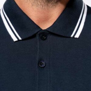MEN'S SHORT-SLEEVED POLOSHIRT WITH CONTRASTING PIPING