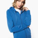 LADIES' ECO-FRIENDLY ZIPPED HOODED SWEATSHIRT