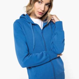 LADIES' ECO-FRIENDLY ZIPPED HOODED SWEATSHIRT