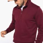 ZIPPED NECK SWEATSHIRT