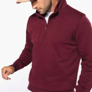 ZIPPED NECK SWEATSHIRT