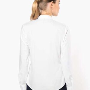 LADIES' LONG-SLEEVED MANDARIN COLLAR SHIRT