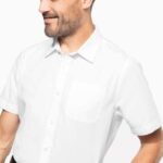 MEN'S SHORT-SLEEVED COTTON POPLIN SHIRT