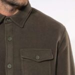 SHERPA-LINED FLEECE OVERSHIRT