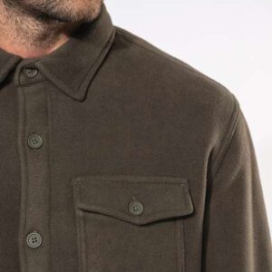 SHERPA-LINED FLEECE OVERSHIRT