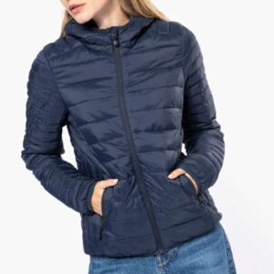 LADIES' LIGHTWEIGHT HOODED PADDED JACKET