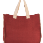 JUTE BAG WITH CONTRAST STITCHING