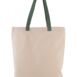 SHOPPER BAG WITH GUSSET AND CONTRAST COLOUR HANDLE
