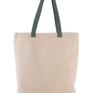 SHOPPER BAG WITH GUSSET AND CONTRAST COLOUR HANDLE