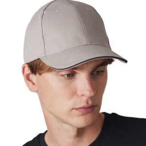 CAP WITH CONTRASTING SANDWICH PEAK - 6 PANELS