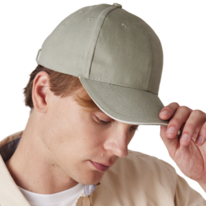 CAP IN ORGANIC COTTON WITH CONTRASTING SANDWICH PEAK - 6 PANELS