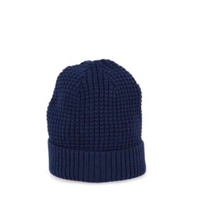 KNITTED BEANIE WITH RECYCLED YARN