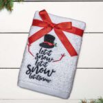 OLIMA CHRISTMAS TOWEL - LET IT SNOW SNOWMAN