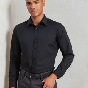 MEN’S LONG SLEEVE FITTED POPLIN SHIRT