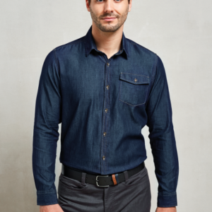 MEN’S JEANS STITCH DENIM SHIRT