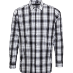 'GINMILL' CHECK - MEN'S LONG SLEEVE COTTON SHIRT