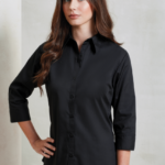 WOMEN'S POPLIN 3/4 SLEEVE BLOUSE