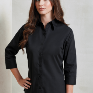 WOMEN'S POPLIN 3/4 SLEEVE BLOUSE