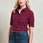 'MULLIGAN' CHECK - WOMEN'S LONG SLEEVE COTTON SHIRT