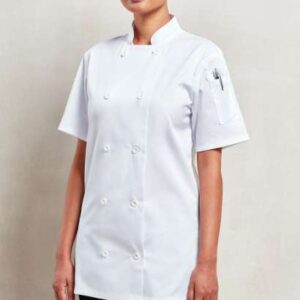 WOMEN'S SHORT SLEEVE CHEF'S JACKET