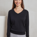 WOMEN'S KNITTED V-NECK SWEATER