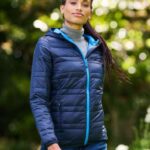 WOMENS HOODED PACKAWAY FIREDOWN JACKET