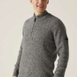 SOLOMON ZIP-NECK KNITTED PULLOVER