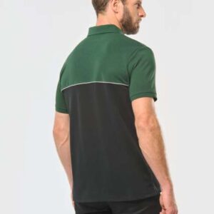 UNISEX ECO-FRIENDLY TWO-TONE SHORT SLEEVE POLO SHIRT